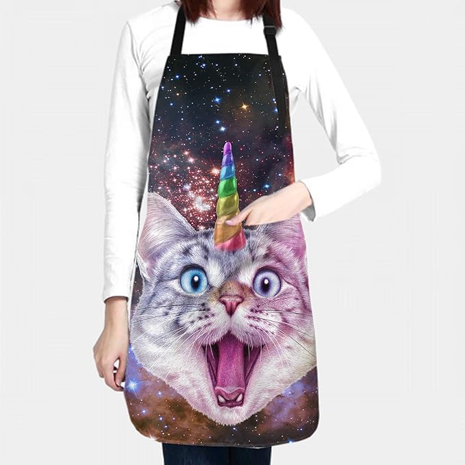 Funny Apron Polyester Grooming Aprons with Pocket for Cooking Kitchen Grilling Adults