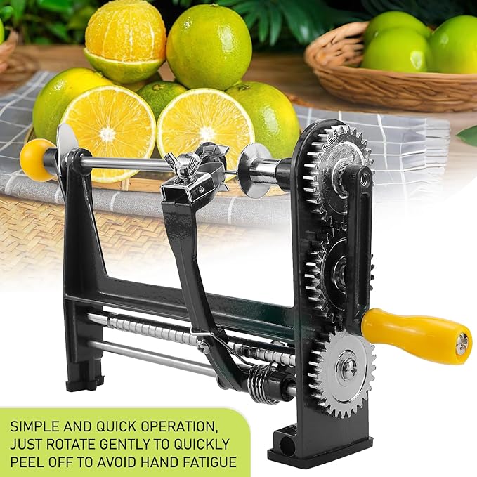 Hand-Crank Orange Peeler - Aluminum Alloy Fruit and Vegetable Peeler for Kitchen, Easy to Clean for Pies, Tarts, Snacks(Orange Peeler, Vegetable Peeler, Potato Peeler, Mango Peeler)