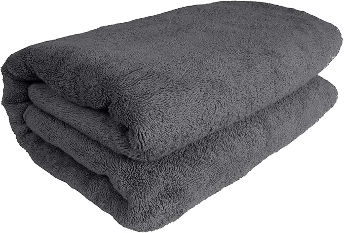 Classic Turkish Towels CTT - Premium Turkish Jumbo Bath Sheet, 100% Turkish Cotton, Absorbent & Ultra Comfy Bath Towel Sheets for Hotel & Spa | 40"x80" (Grey)