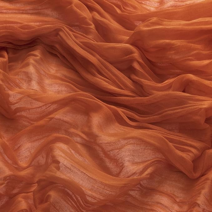 DeZerlor 30 Pack Terracotta Cheesecloth Napkins Burnt Orange Christmas Cloth Napkins Set of 30 Holiday Dinner Napkins Bulk 21x21 Inches for Wedding Bridal Shower Baby Shower Xmas Parties