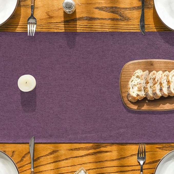 Artoid Mode Purple Table Runner, Seasonal Summer Washable Kitchen Dining Table Decoration for Home Party Decor 13x120 Inch