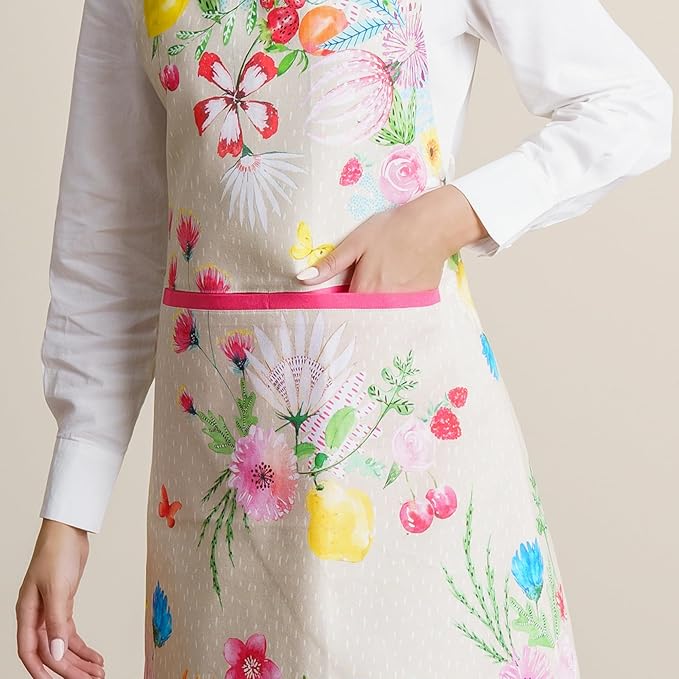 Maison d' Hermine 100% Cotton Apron for women with Pocket Kitchen Chef Apron for Men Cooking Mothers Day Gifts