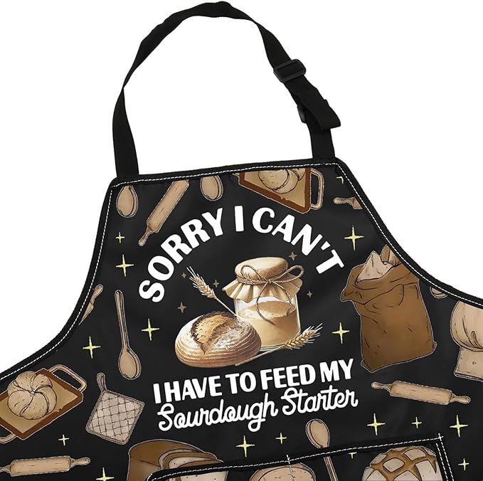 JNIAP Bread Baking Apron Bread Baker Aprons i Loaf Sourdough Baking Mom Gifts Baking Master Apron