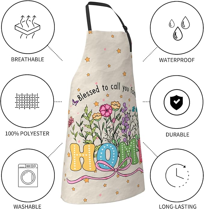 Funny Apron Polyester Grooming Aprons with Pocket for Cooking Kitchen Grilling Adults