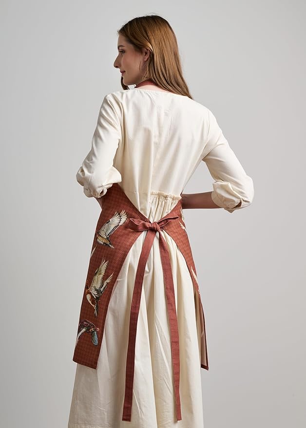 Maison d' Hermine 100% Cotton Apron for women with Pocket Kitchen Chef Apron for Men Cooking Mothers Day Gifts