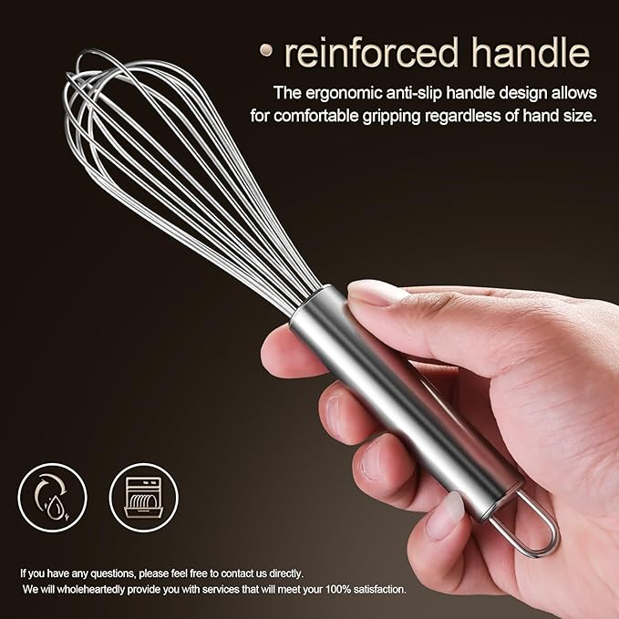 Aniso Stainless Steel Whisk (6 inches, Silver)1