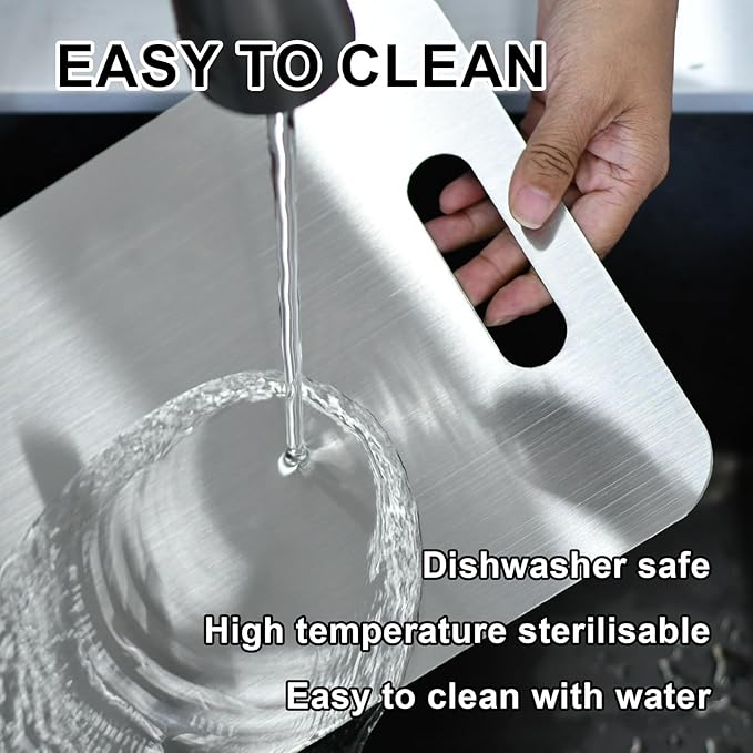 3pcs Stainless Steel Cutting Board Cutting Boards for Kitchen, Upgrade Double Sided Board, Thick Cutting Board for Home Kitchen Cooking