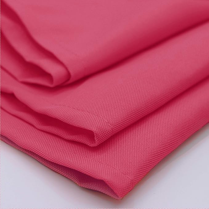 Your Chair Covers Cloth Polyester Napkins, 20 x 20 Inch, Washable Dinner Fabric Linen Napkins with Hemmed Edges for Restaurant, Wedding and Holiday Pack of 10 (Fuchsia)
