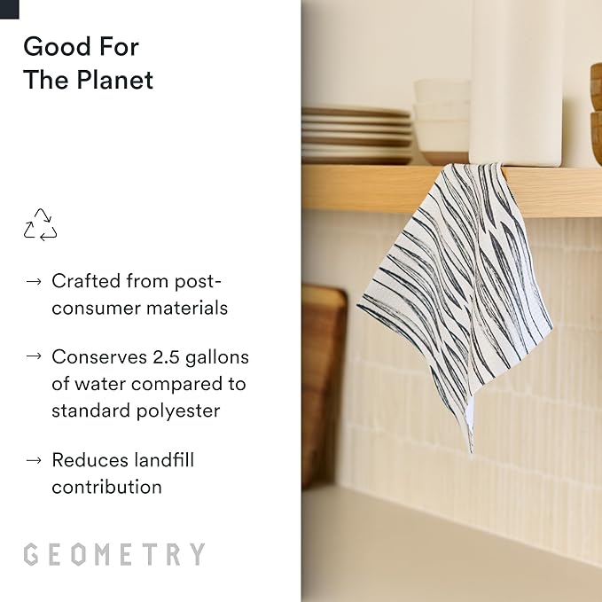 GEOMETRY Kitchen Dish Cloths - Quick Dry Dishcloths for Kitchen - Premium Dish Rags with Geoweave - 3-Pack Set Tiny Petals