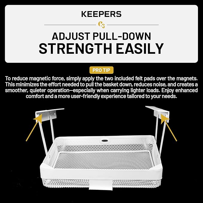 Everything Keeper - Organizer for Home, Kitchen, Bathroom, RV, Small Spaces - Storage Organizers - Compact Metal Basket - Under Cabinet Holder - Easy Install - Holds Strong - 13 x 10 x 2.5 in
