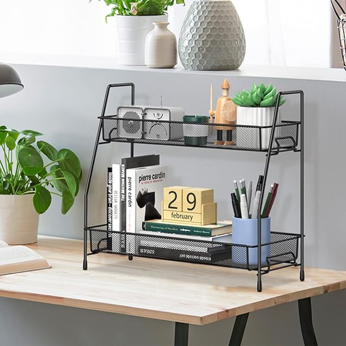 SPISPI Spice Rack Organizer for Cabinet, Bathroom Organizer Countertop, Bathroom Counter Organizer, Kitchen Countertop Organizer, Bathroom Vanity Organizer (Pack of 2)
