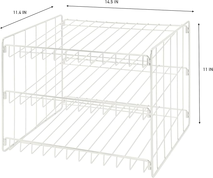 Kitchen Details 3 Tier Can Storage Organizer Rack in White