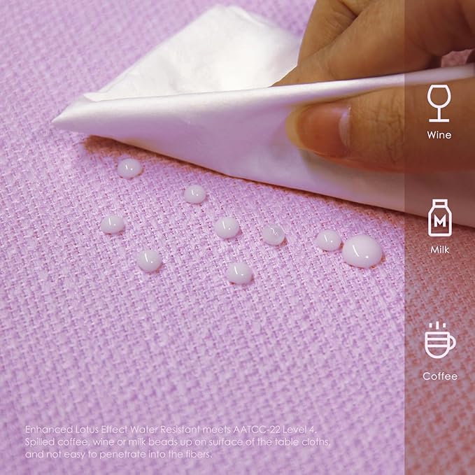 BALCONY & FALCON Rectangle Tablecloth Washable Wrinkle Resistant and Water Proof Table Cloth Decorative Linen Fabric Tablecloths for Dining Parties Kitchen Wedding and Outdoor Use (Lavender, 55x70)