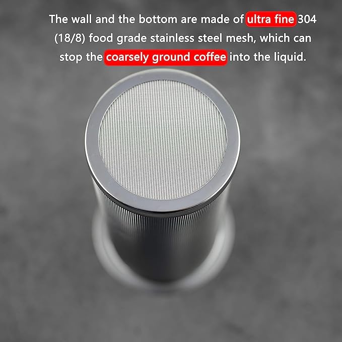 Cold Brew Coffee Filter for 1 Gallon Mason Jars, Made with Stainless Steel, Fine Mesh Filter for Large Batch Cold Brewing, 1 Gallon Mason Jar Filter Crafted to Make Iced Coffee & Tea and Sun