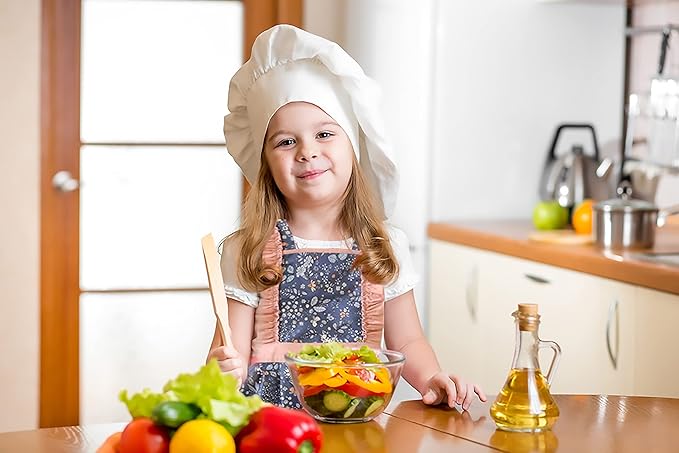 CRB Fashion Kids Cooking Baking Apron | Toddler, Little Girls, Cute Kitchen Chef Aprons