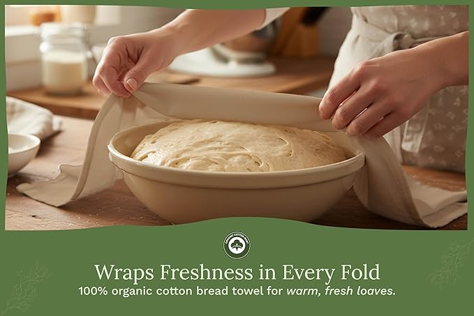 Beige Flour Sack Tea Towels - 100% Organic Cotton, 5 Pack, 27"x27", Highly Absorbent Beige Dish Towels - Versatile Lint-Free Kitchen Towels for Baking - Customizable and Easy to Embroider (5 Pack)