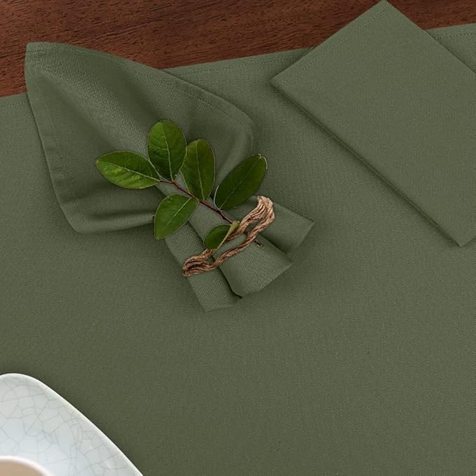 Ruvanti Cloth Napkins Set of 4, 18x18 Inches Napkins Cloth Washable, Soft, Durable, Absorbent, Cotton Blend. Table Dinner Napkins Cloth for Hotel, Lunch, Restaurant, Wedding Parties - Martini Olive