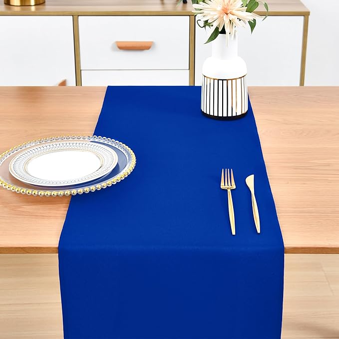 Farmhouse Blue Table Runner Dining Table Runners 72 Inches Long Coffee Table Runner for Dresser Living Room Bedroom Holiday Party Banquet 12X72 Inch