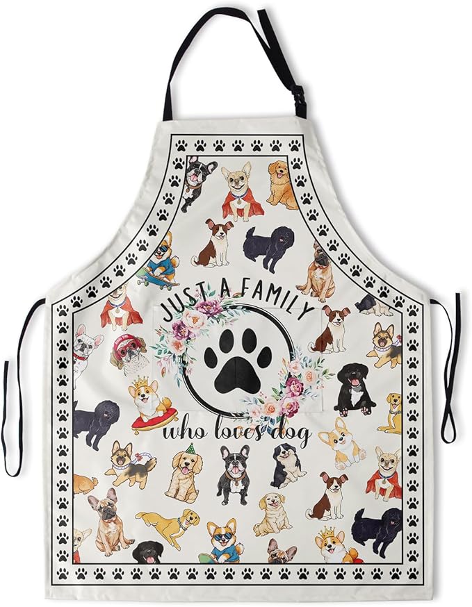 Funny Apron Polyester Grooming Aprons with Pocket for Cooking Kitchen Grilling Adults