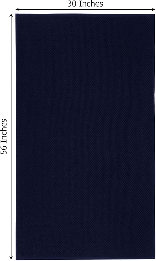 COTTON CRAFT Waffle Bath Towel - Set of 4 Luxurious Euro Spa Waffle Weave Towels - 100% Ringspun Cotton - Super Absorbent Quick Dry Bath Shower Towels - Oversized 30 inches x 56 inches - Navy