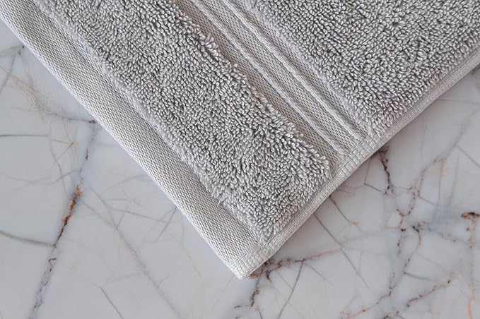Milara Luxurious Extra Large Bath Sheet - 700 GSM Super-Plush Turkish Cotton Towel, 35x70 inches, Spa Quality Thick - Silver Gray