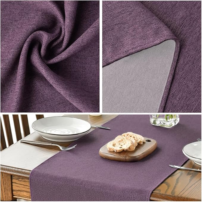 Artoid Mode Purple Table Runner, Seasonal Summer Washable Kitchen Dining Table Decoration for Home Party Decor 13x48 Inch