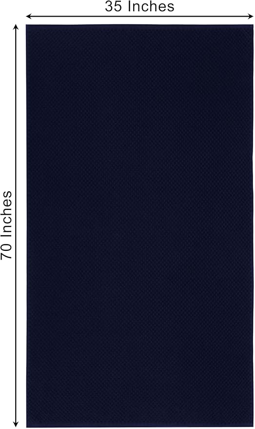COTTON CRAFT Waffle Bath Sheets - Luxurious 2 Pack Euro Spa Waffle Weave Bath Sheets - Large 100% Ringspun Cotton Bath Towels - Absorbent Quick Dry Bathroom Towel Set - Oversized 35 x 70 inches - Navy