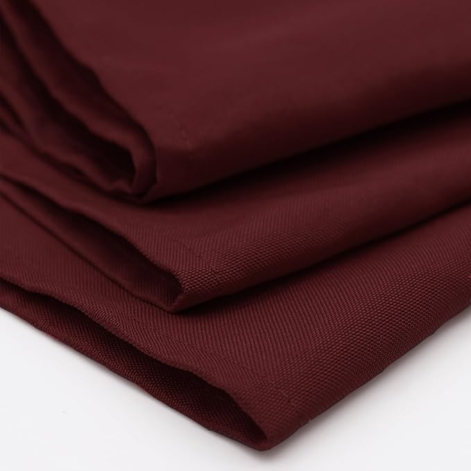 Your Chair Covers Cloth Polyester Napkins, 20 x 20 Inch, Washable Dinner Fabric Linen Napkins with Hemmed Edges for Restaurant, Wedding and Holiday Pack of 10 (Burgundy)