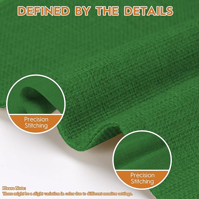Placemats Set of 6 Linen Type Fabric Cloth Placemats, 18x12 Inch Double Layered Thick Wrinkle Free Heat Resistant Table Place, for Dining, Kitchen, Party (45 * 30cm, Dark Green)