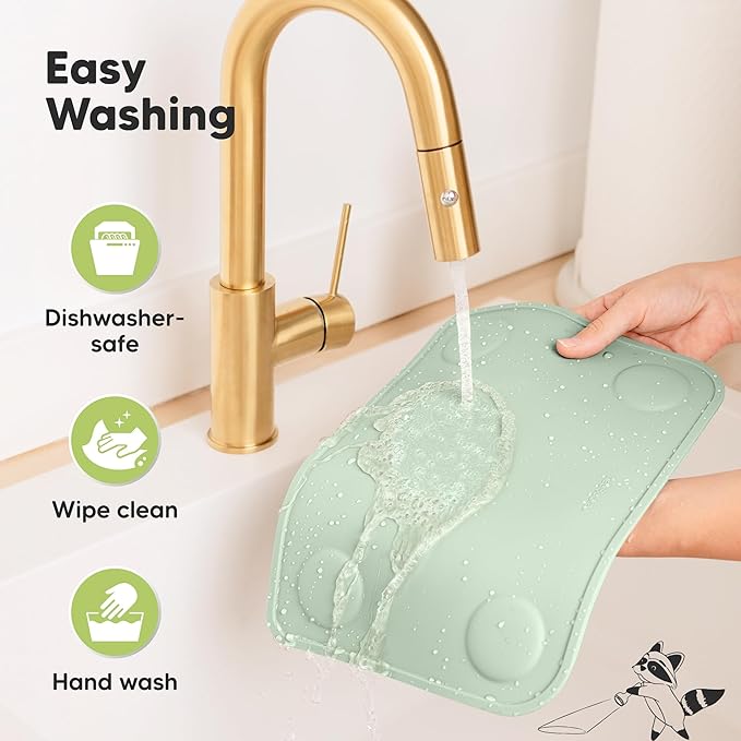 KeaBabies 2pk Silicone Placemats for Toddlers, Kids - 12x9 Non Slip Suction Baby Silicone Placemat for Restaurants, Dining Table,Travel, Easy to Clean,Food Grade/BPA-Free,Small Baby Table Mat(Mellow)