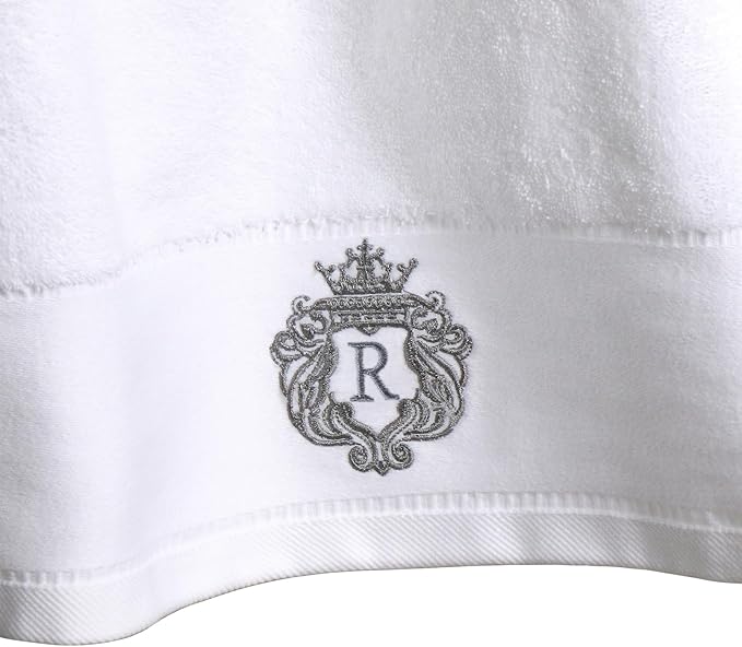 Luxury Bathroom Super Soft and Highly Absorbent Premium 100% Cotton Bath Towel Set for Gifts (White-R)
