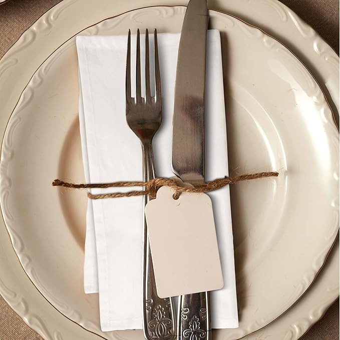 Urban Villa Cloth Napkins Ivory Dinner Napkins Set of 12 (18X18) 100% Cotton Absorbent Washable Durable Reusable Cloth Napkins Ideal for Easter Decorations Hotel Collection Farmhouse Parties Napkins