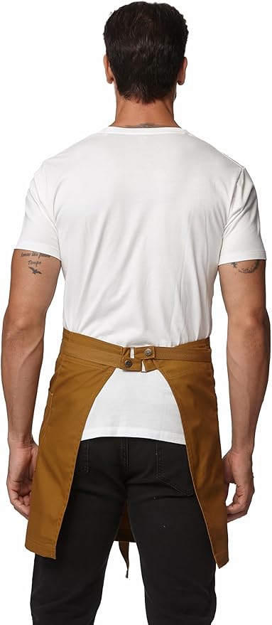 Unisex Waist Apron Half Bistro Apron Server Aprons with Pockets Waterproof 4251BY