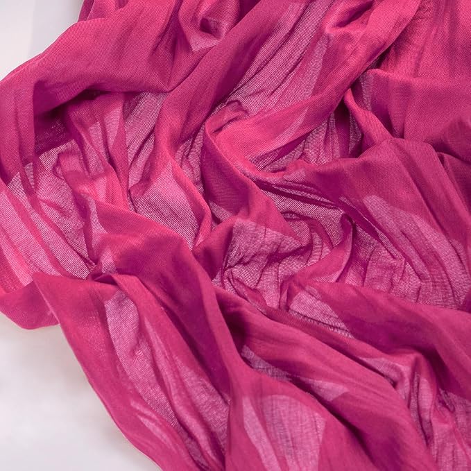 Socomi 2pcs Hot Pink Spring Cheesecloth Table Runner Fuchsia Boho Rustic Gauze 120 inch 10FT Cheese Cloth Runner for Wedding Party Baby Shower Birthday Home Decor