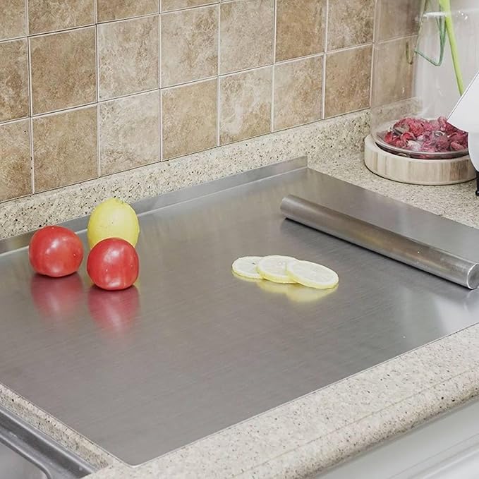 BILLAMB Stainless Steel Cutting Boards for The Kitchen, Suitable for Meat, Fruits, Vegetables, Bread, and Baking Large-sized Cutting Boards (60 x 40cm/23.6 x 15.7 in)