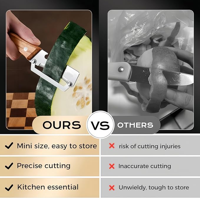 Multifunctional Vegetable Peeler for Kitchen 2 Pcs, Wooden Handle Peeler with Bottle Opener, Kitchen Peelers for Fruit Veggie Pumpkin
