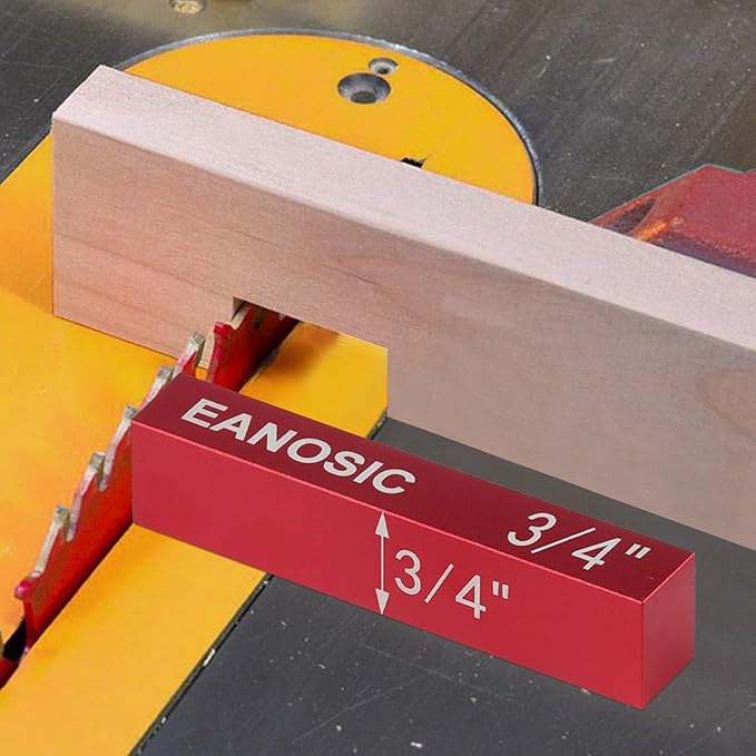 EANOSIC Setup Blocks Woodworking Tools - 16 PCS Height Gauge Block Set with Easy Block, Precision Ruler-Marked Bars - Solid Aluminum Alloy Setup Barsn Saw Gauges for Router and Table Saw Set Up