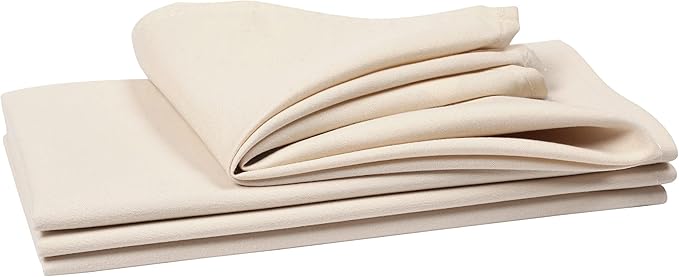 Hemmed Edge Cloth Dinner Napkins Set of 4 18x18 Inches - Almond Beige, Soft Spring Basket Décor Dinning Table Linen Napkin Ideal for Kitchen, Easter, Wedding | Decorative Washable Banquet Event Napkin
