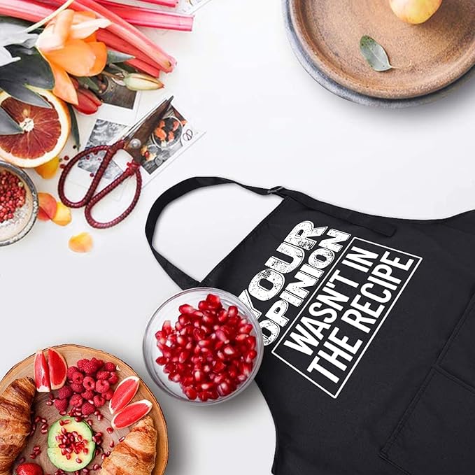 Rosoz Funny Grill Aprons For Men, Dad, Husband, Him - Aprons For Men With Pockets,Father's Day Gifts – BBQ Cooking Chef Apron