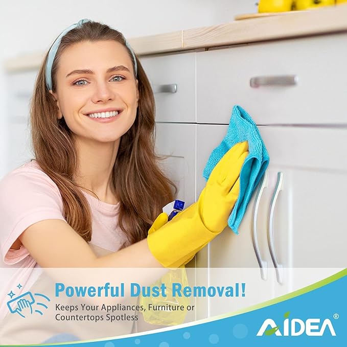 AIDEA Microfiber Cleaning Cloth-600PK, Soft Microfiber Towels for Cars, Absorbent Cleaning Rags, Lint-Free Streak-Free Wash Cloths for House, Kitchen, Window(12in.x12in)