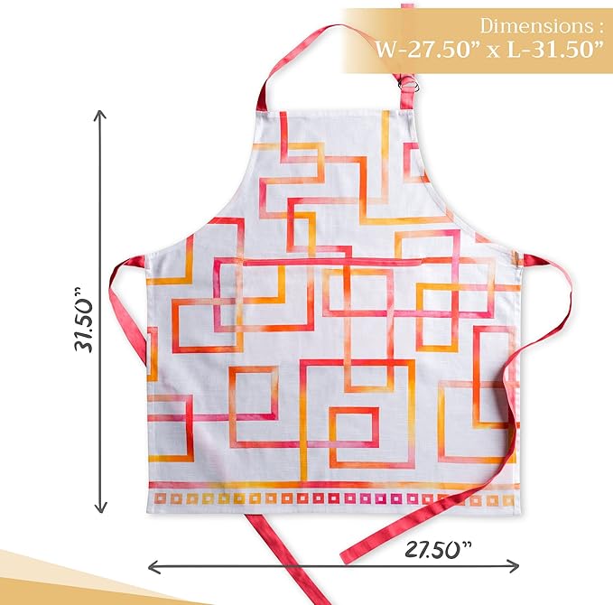 Maison d' Hermine 100% Cotton Apron for women with Pocket Kitchen Chef Apron for Men Cooking Mothers Day Gifts