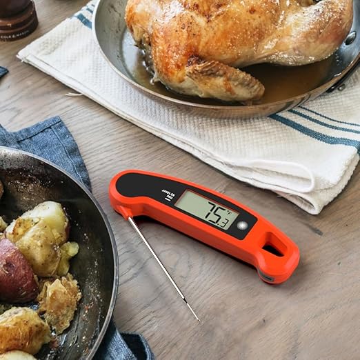 Lavatools Javelin® PRO Classic Ultra-Fast 2-Second Professional Digital Instant Read Meat Thermometer for Grill and Cooking, Auto-Rotating Backlit Display, IP65 Water Resistant, NSF Certified – Maize