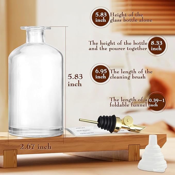 350 ML Premium Olive Oil Dispenser Bottles for Kitchen with Pourer, Elegant Olive Oil Bottle, Sprayer for Cooking, Vinegar Dispenser Bottle Set of 2,Home Oil Container As Gift (M)