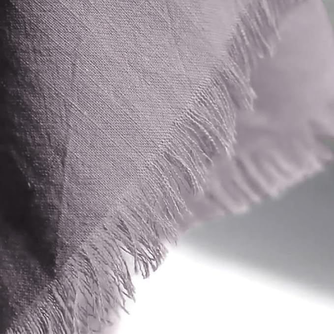 Handmade Cloth Napkins 100% Cotton with Fringe，Delicate Napkins for Dinners, Parties, Weddings and More，18 x 18 Inch Set of 4 - Lavender