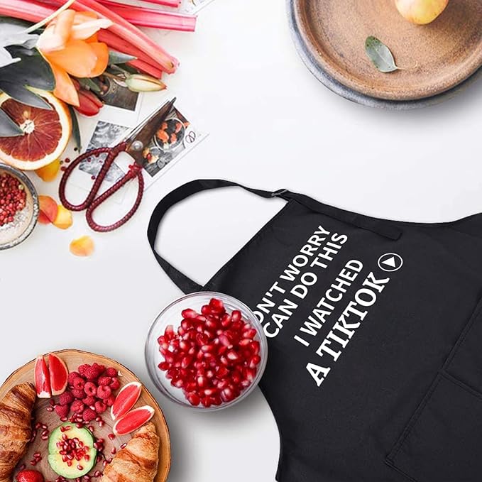 Rosoz Funny Grill Aprons For Men, Dad, Husband, Him - Aprons For Men With Pockets,Father's Day Gifts – BBQ Cooking Chef Apron