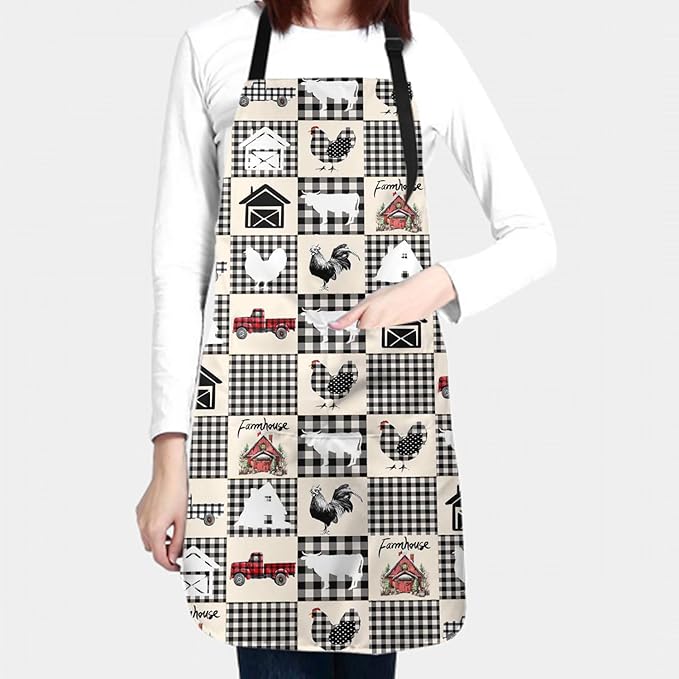 Imiss Waterproof Stain-Resistant Cooking Chef Aprons for Grill BBQ Baking 27 X 31 Inch