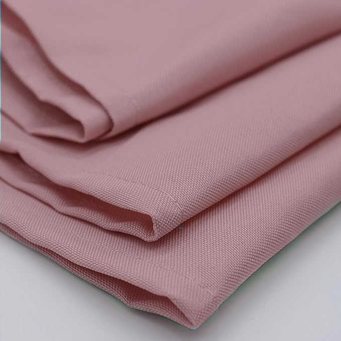 Your Chair Covers Cloth Polyester Napkins, 20 x 20 Inch, Washable Dinner Fabric Linen Napkins with Hemmed Edges for Restaurant, Wedding and Holiday Pack of 10 (Dusty Rose)