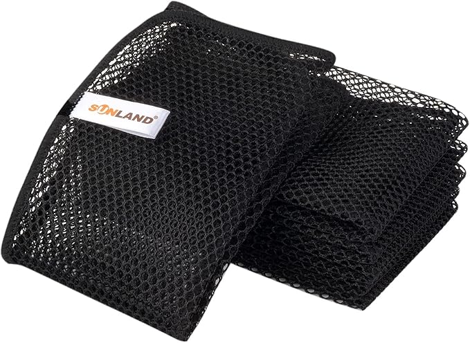 SUNLAND Netted Dish Cloths for Washing Dishes No Odor Dishes Scrubber for Kitchen-Fast Drying and Easy to Clean Mesh Dish Cloth 6 Pack 12Inch x12Inch Black