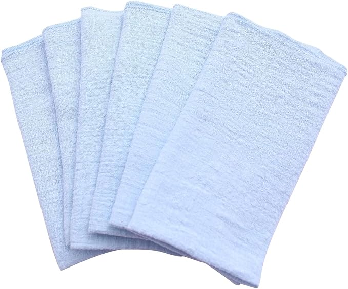 Dinner Cloth Napkins Set of 10,100% Natural Soft Cotton,Washable Gauze Napkins for Easter Weddings Decorative,Dinner Parties,Family Everyday Use (Light Blue, 10pack)