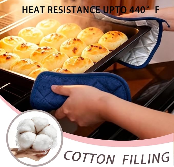 4 Pack Pot Holders for Kitchen Clearance Oven Potholders Sets for Kitchens Hot Pads for Kitchen Countertops Heat Resistant Blue